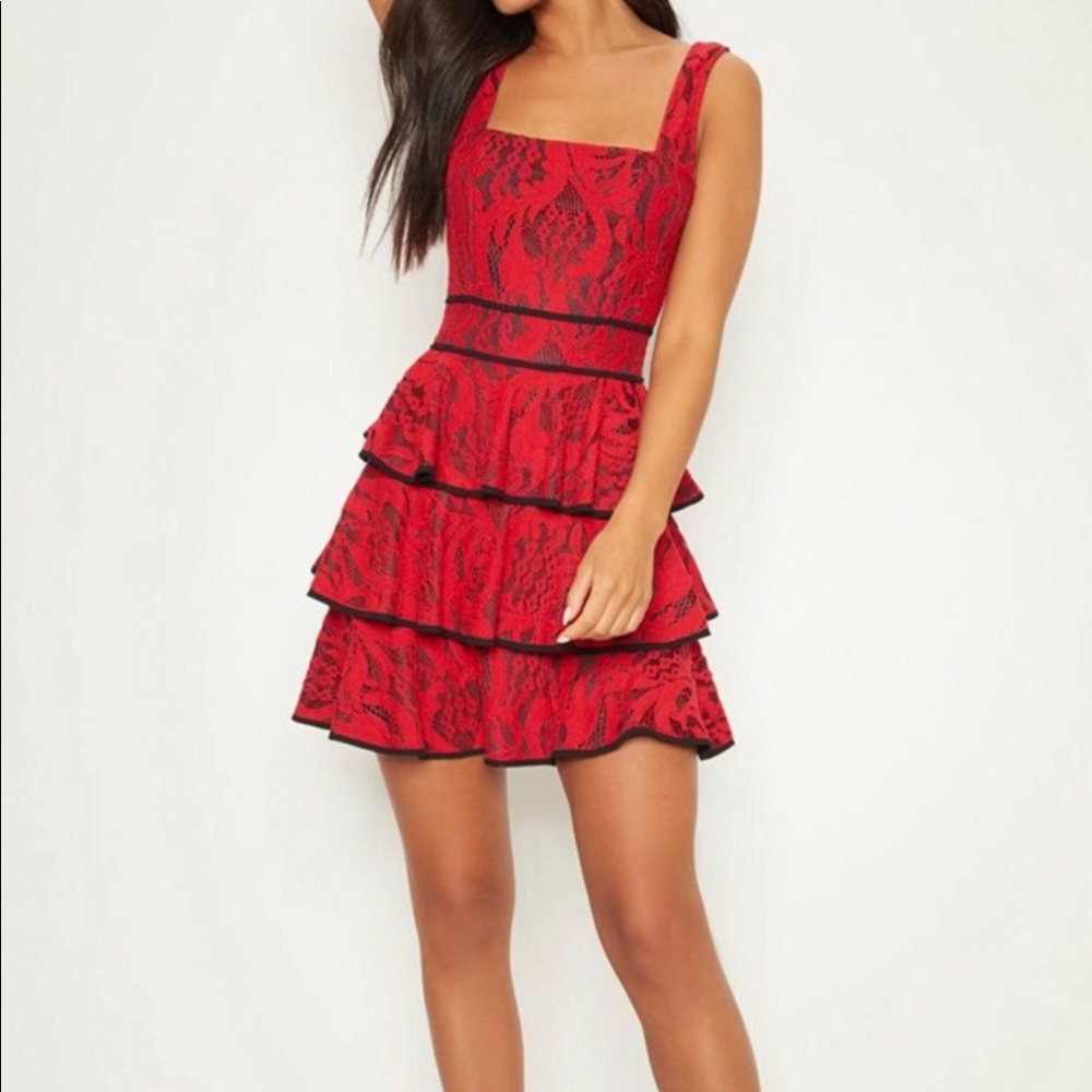 Mini red dress